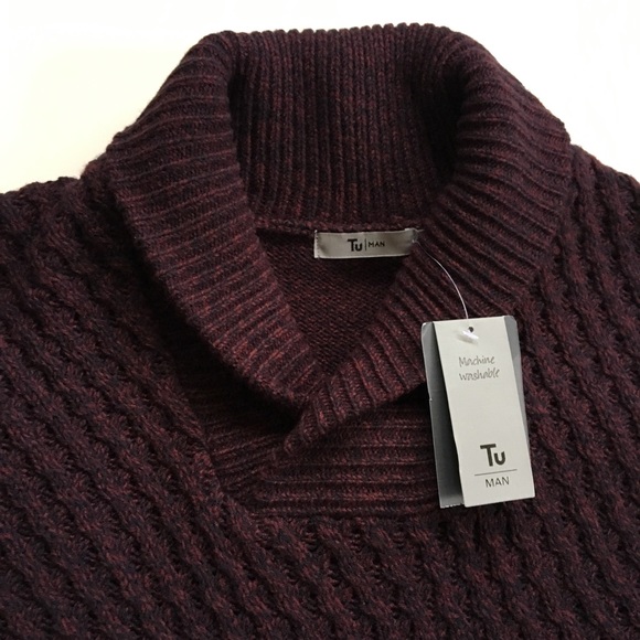 Tu Man Other - Tu Man shawl collar sweater SIZE XL